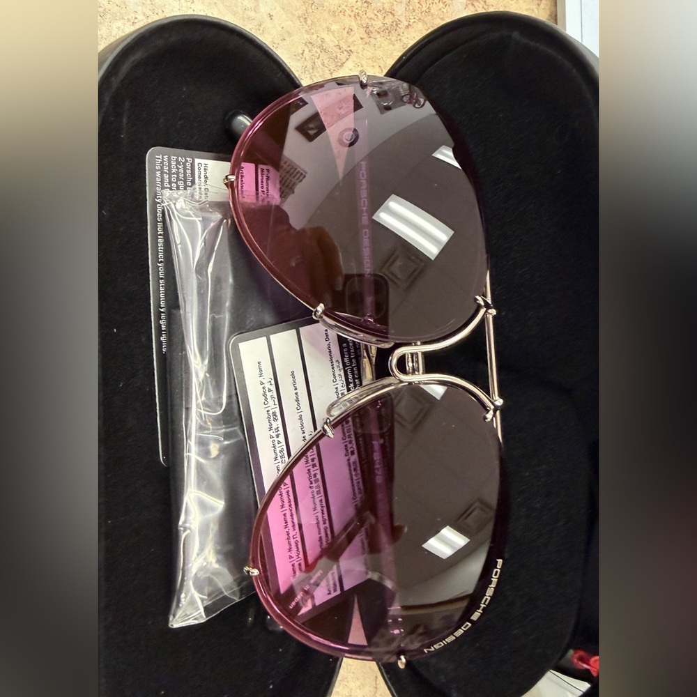 Purple Aviator Sunglasses Porsche design